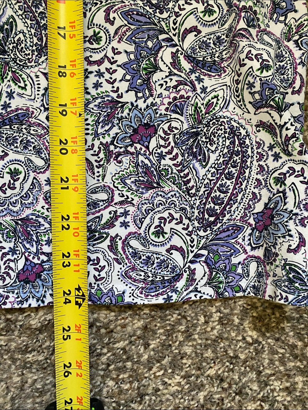 J. Jill Lavender & Navy Paisley Short-Sleeve Tee - Picture 6 of 6
